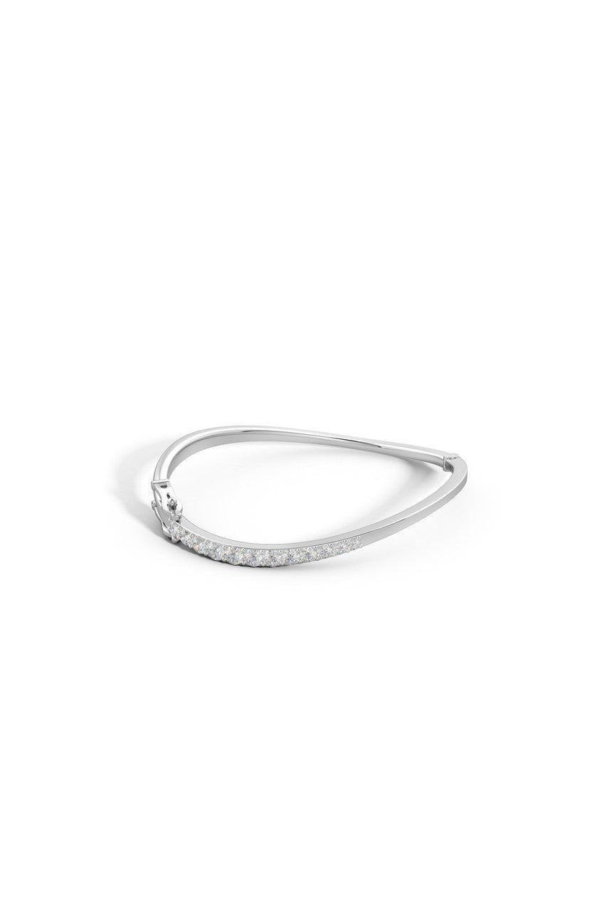 Buy Shangri-La Brushstroke 14K Gold and Diamond Half Bracelet in 14K White Gold Online 14K White Gold Natori