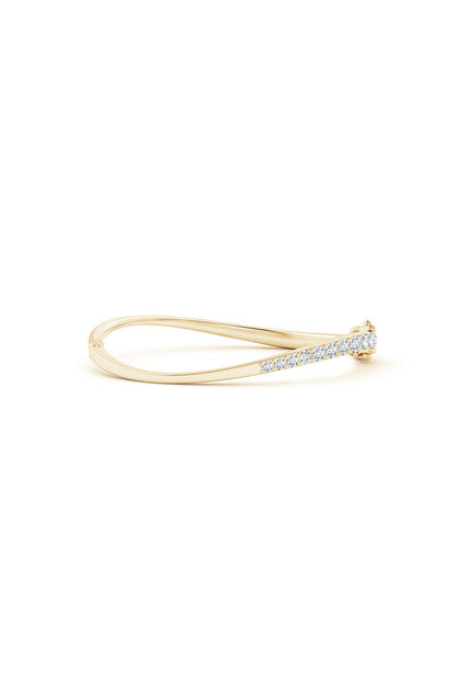 Buy Shangri-La Brushstroke 14K Gold and Diamond Half Bracelet in 14K Yellow Gold Online 14K Yellow Gold Natori