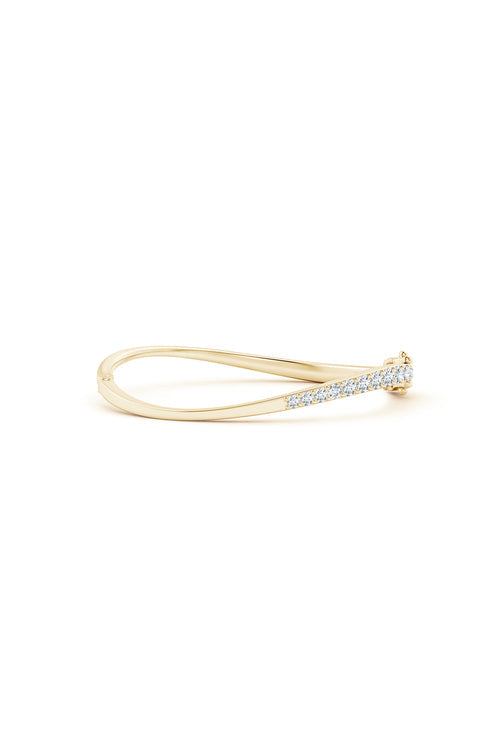 Buy Shangri-La Brushstroke 14K Gold and Diamond Half Bracelet in 14K Yellow Gold Online 14K Yellow Gold Natori