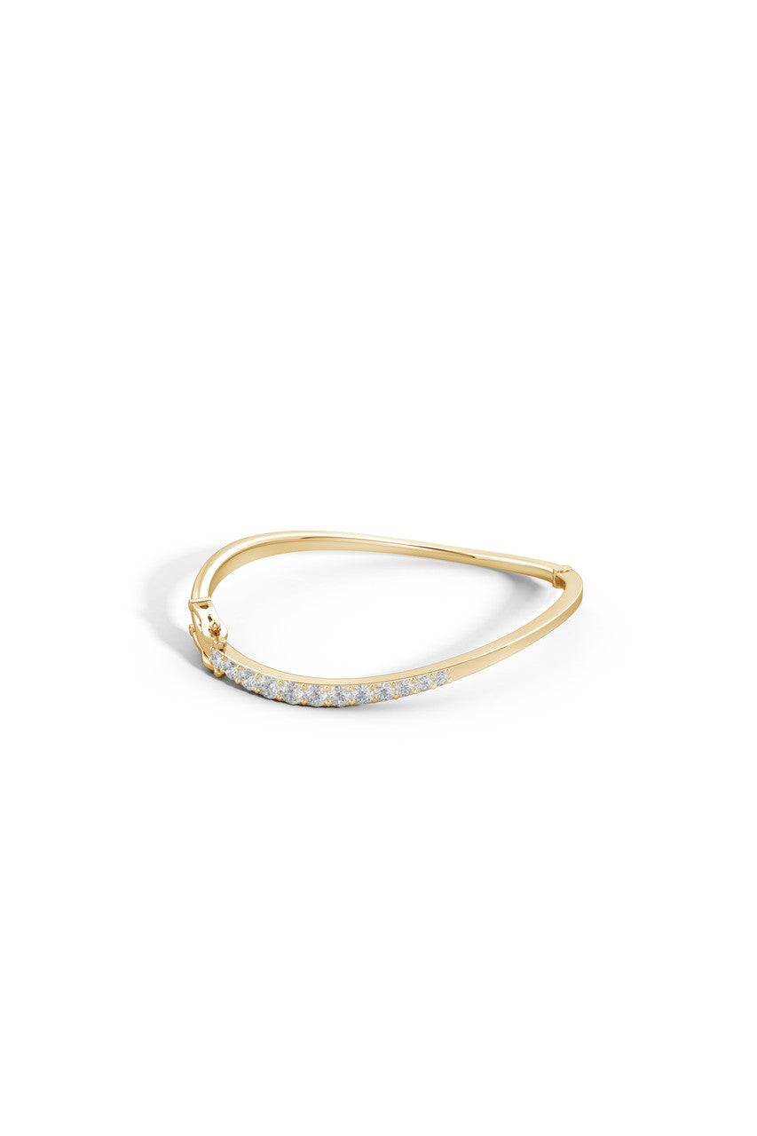 Buy Shangri-La Brushstroke 14K Gold and Diamond Half Bracelet in 14K Yellow Gold Online 14K Yellow Gold Natori
