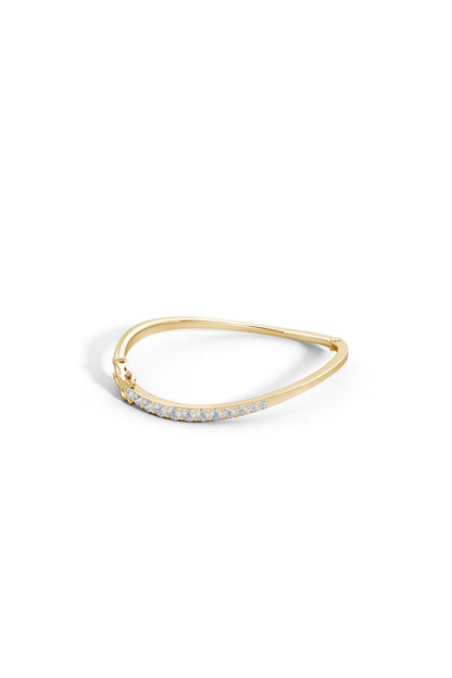 Buy Shangri-La Brushstroke 14K Gold and Diamond Half Bracelet in 14K Yellow Gold Online 14K Yellow Gold Natori