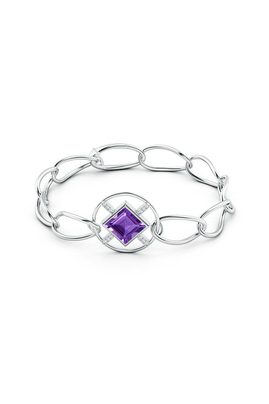 Buy Infinity Concentric Circle 14K Gold and Amethyst Bracelet in 14K White Gold Online 14K White Gold Natori