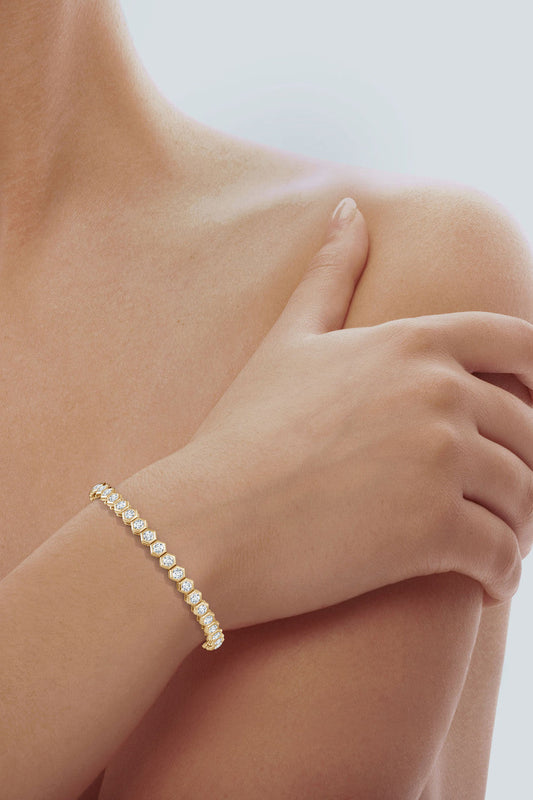 Buy Indochine Diamond Tennis Bracelet in 14K Yellow Gold Online 14K Yellow Gold Natori