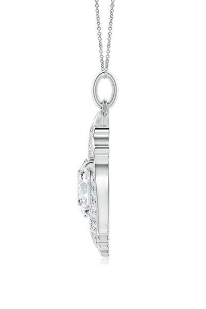 Buy Dragon Lab-Grown 14K Gold Round Diamond Pendant Necklace in 14K White Gold Online 14K White Gold Natori