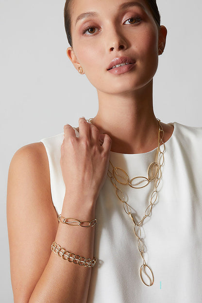 Buy Shangri-La Elliptical Yin-Yang 14K Gold and Diamond Trio Necklace in 14K Yellow Gold Online 14K Yellow Gold Natori
