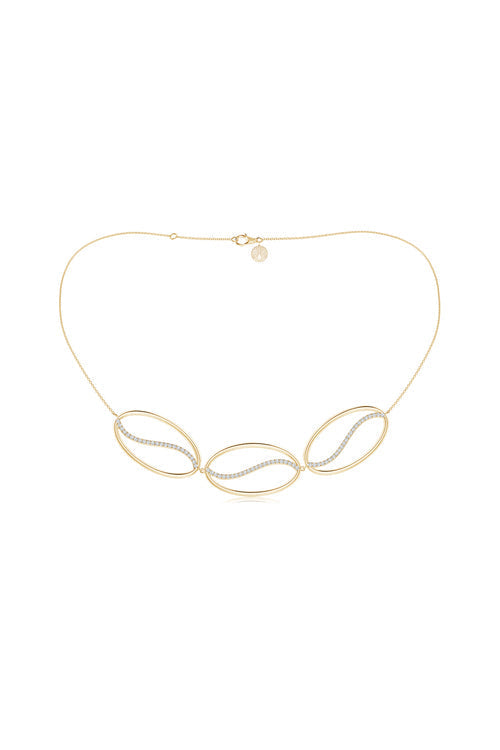 Buy Shangri-La Elliptical Yin-Yang 14K Gold and Diamond Trio Necklace in 14K Yellow Gold Online 14K Yellow Gold Natori