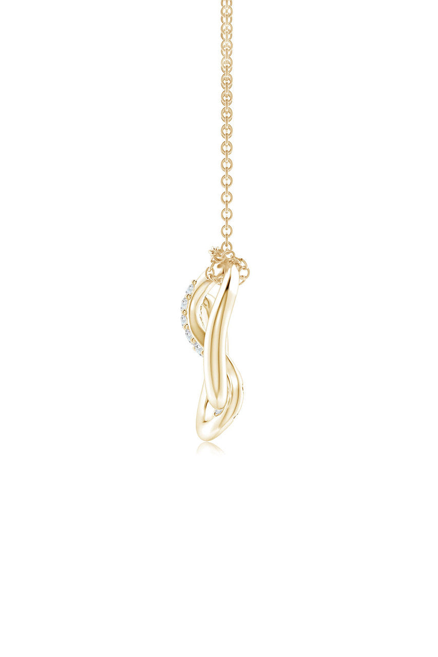 Buy Shangri-La Yin-Yang 14K Gold and Diamond Knot Chain Pendant Necklace in 14K Yellow Gold Online 14K Yellow Gold Natori
