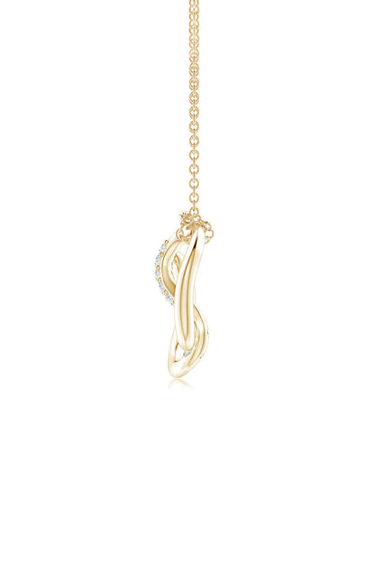 Buy Shangri-La Yin-Yang 14K Gold and Diamond Knot Chain Pendant Necklace in 14K Yellow Gold Online 14K Yellow Gold Natori
