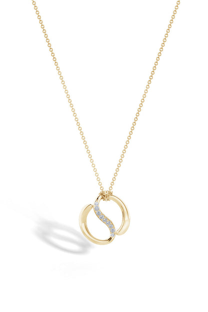 Buy Shangri-La Yin-Yang 14K Gold and Diamond Knot Chain Pendant Necklace in 14K Yellow Gold Online 14K Yellow Gold Natori