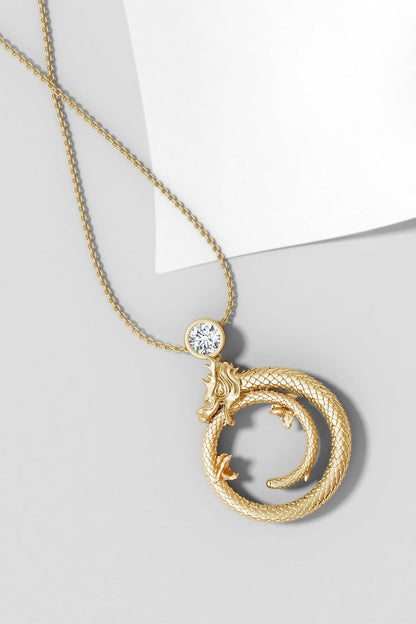 Buy Dragon 14k Yellow Gold Slider Pendant With Diamond in Yellow Gold Online Yellow Gold Natori