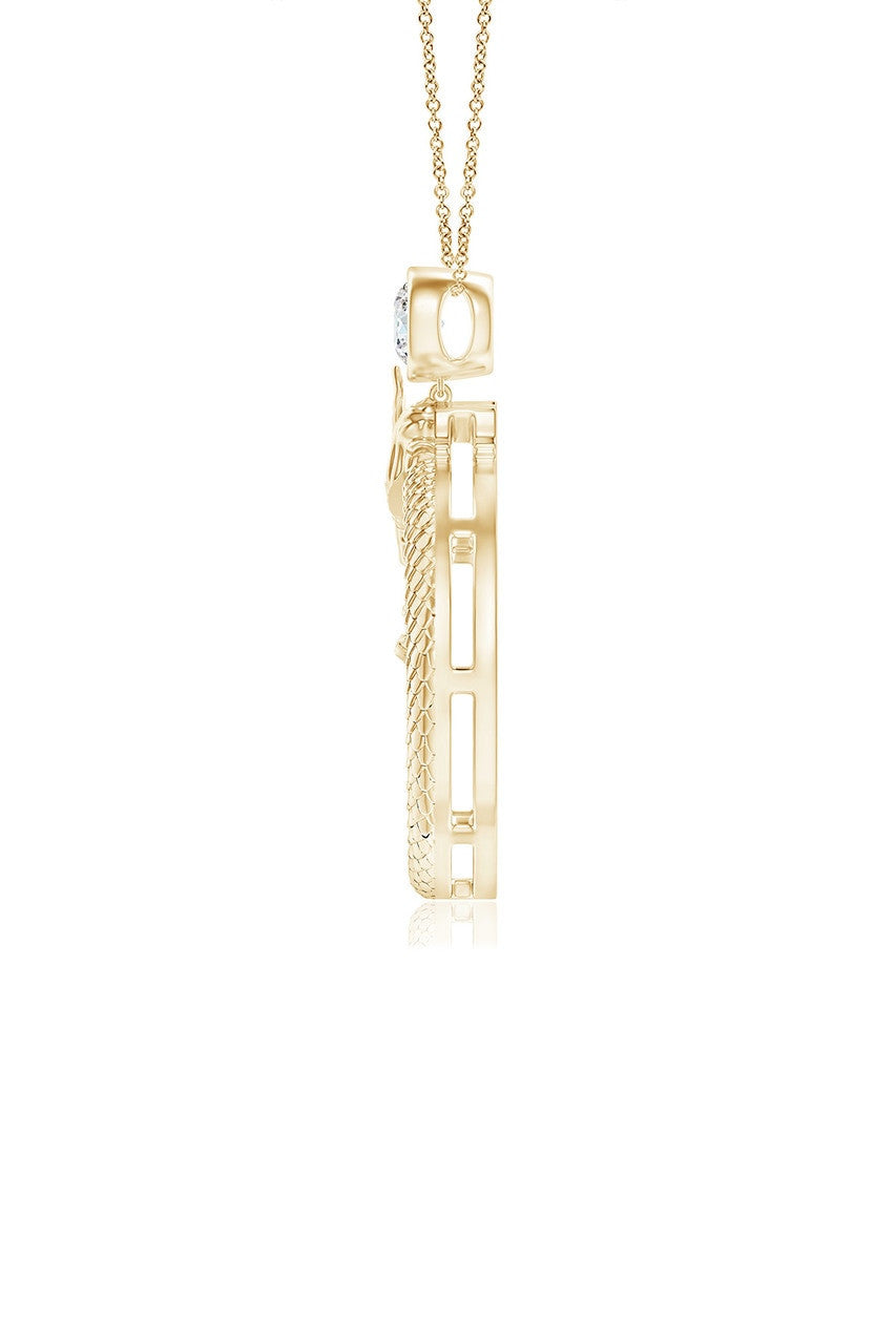 Buy Dragon 14k Yellow Gold Slider Pendant With Diamond in Yellow Gold Online Yellow Gold Natori