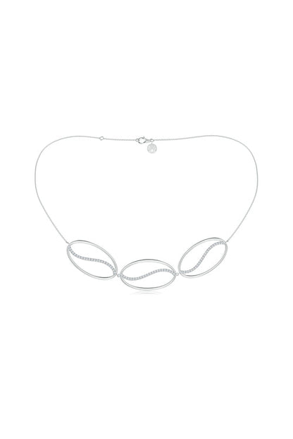 Buy Shangri-La Elliptical Yin-Yang 14K Gold and Diamond Trio Necklace in 14K White Gold Online 14K White Gold Natori