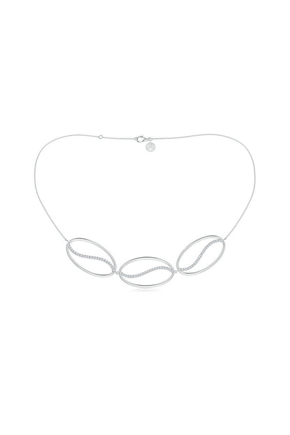 Buy Shangri-La Elliptical Yin-Yang 14K Gold and Diamond Trio Necklace in 14K White Gold Online 14K White Gold Natori