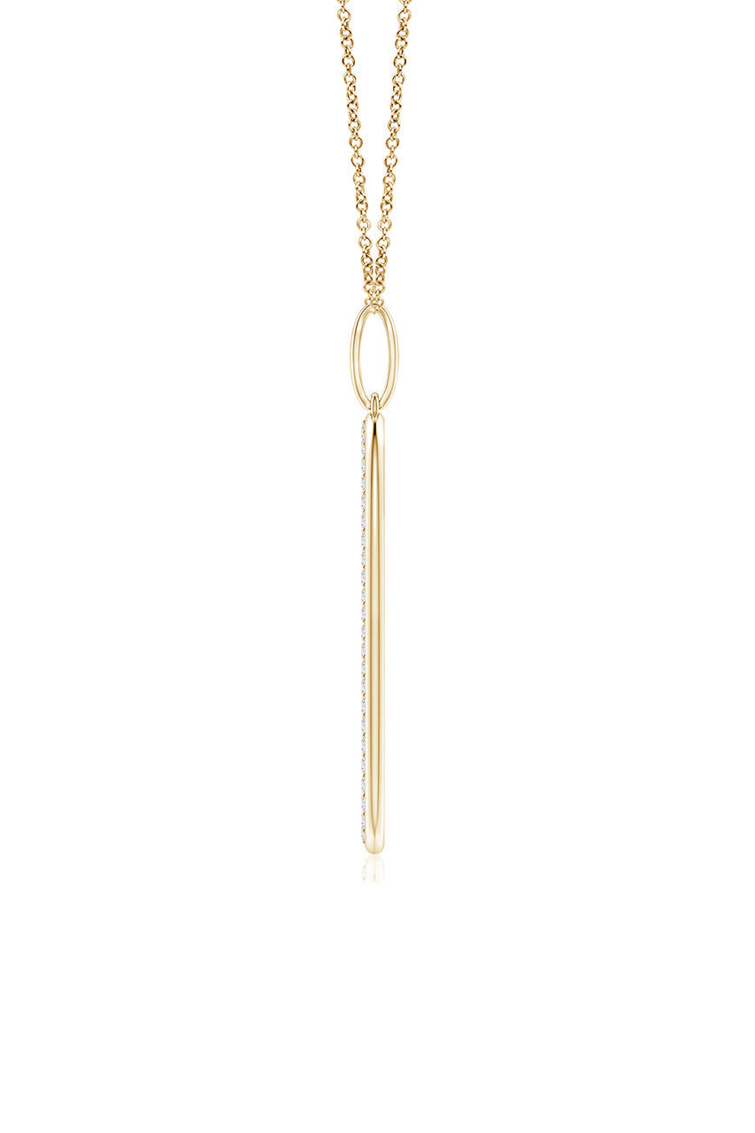 Buy Shangri-La Elliptical Yin-Yang 14K Gold and Diamond Pendant Necklace in 14K Yellow Gold Online 14K Yellow Gold Natori