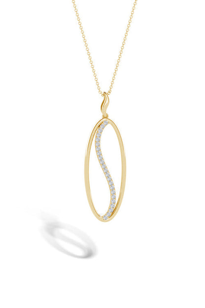 Buy Shangri-La Elliptical Yin-Yang 14K Gold and Diamond Pendant Necklace in 14K Yellow Gold Online 14K Yellow Gold Natori