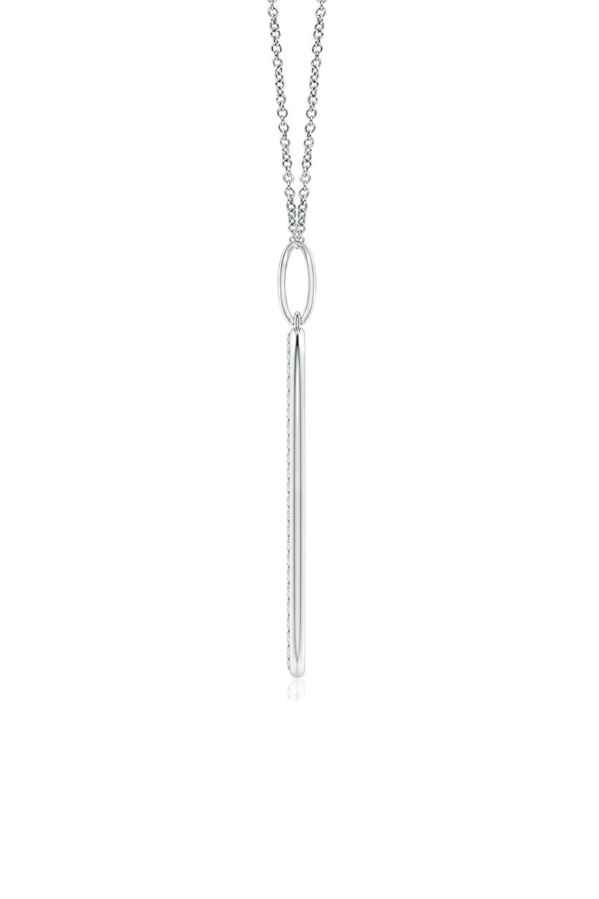 Buy Shangri-La Elliptical Yin-Yang 14K Gold and Diamond Pendant Necklace in 14K White Gold Online 14K White Gold Natori
