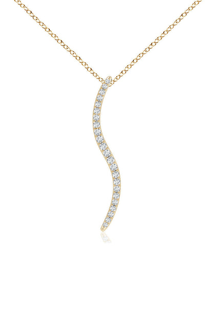 Buy Shangri-La Brushstroke 14k Gold and Diamond Medium Pendant Necklace in 14K Yellow Gold Online 14K Yellow Gold Natori