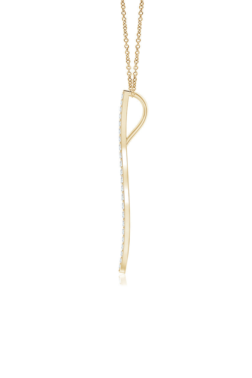Buy Shangri-La Brushstroke 14k Gold and Diamond Medium Pendant Necklace in 14K Yellow Gold Online 14K Yellow Gold Natori