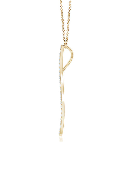 Buy Shangri-La Brushstroke 14k Gold and Diamond Medium Pendant Necklace in 14K Yellow Gold Online 14K Yellow Gold Natori