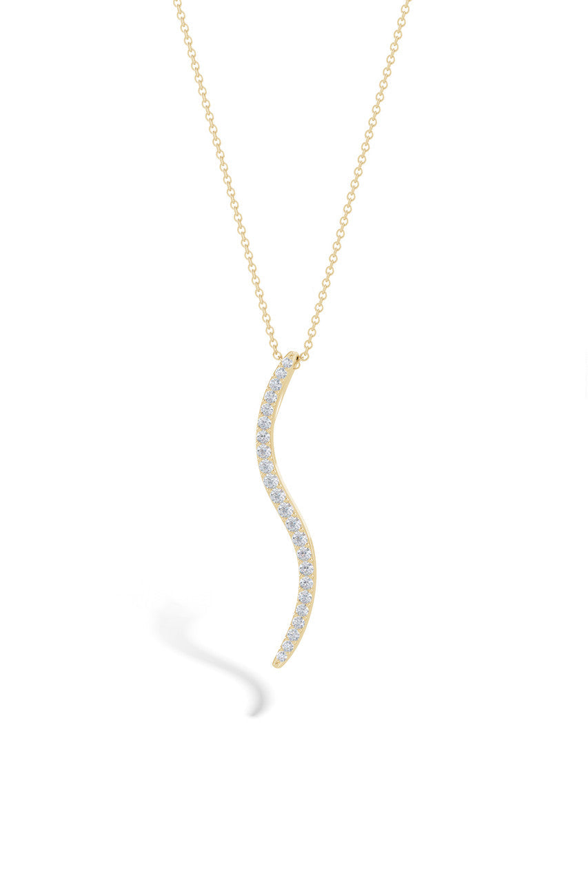 Buy Shangri-La Brushstroke 14k Gold and Diamond Medium Pendant Necklace in 14K Yellow Gold Online 14K Yellow Gold Natori