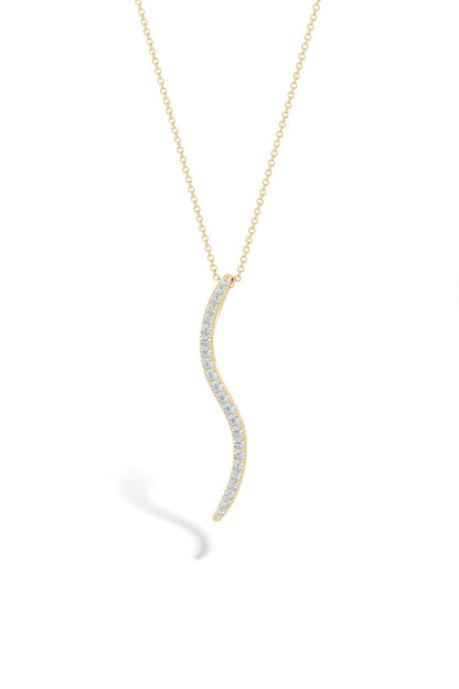 Buy Shangri-La Brushstroke 14k Gold and Diamond Medium Pendant Necklace in 14K Yellow Gold Online 14K Yellow Gold Natori