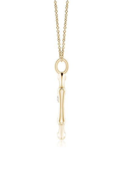 Buy Indochine Spirit 14k Bamboo Frame Cross Diamond Pendant Necklace in 14K Yellow Gold Online 14K Yellow Gold Natori