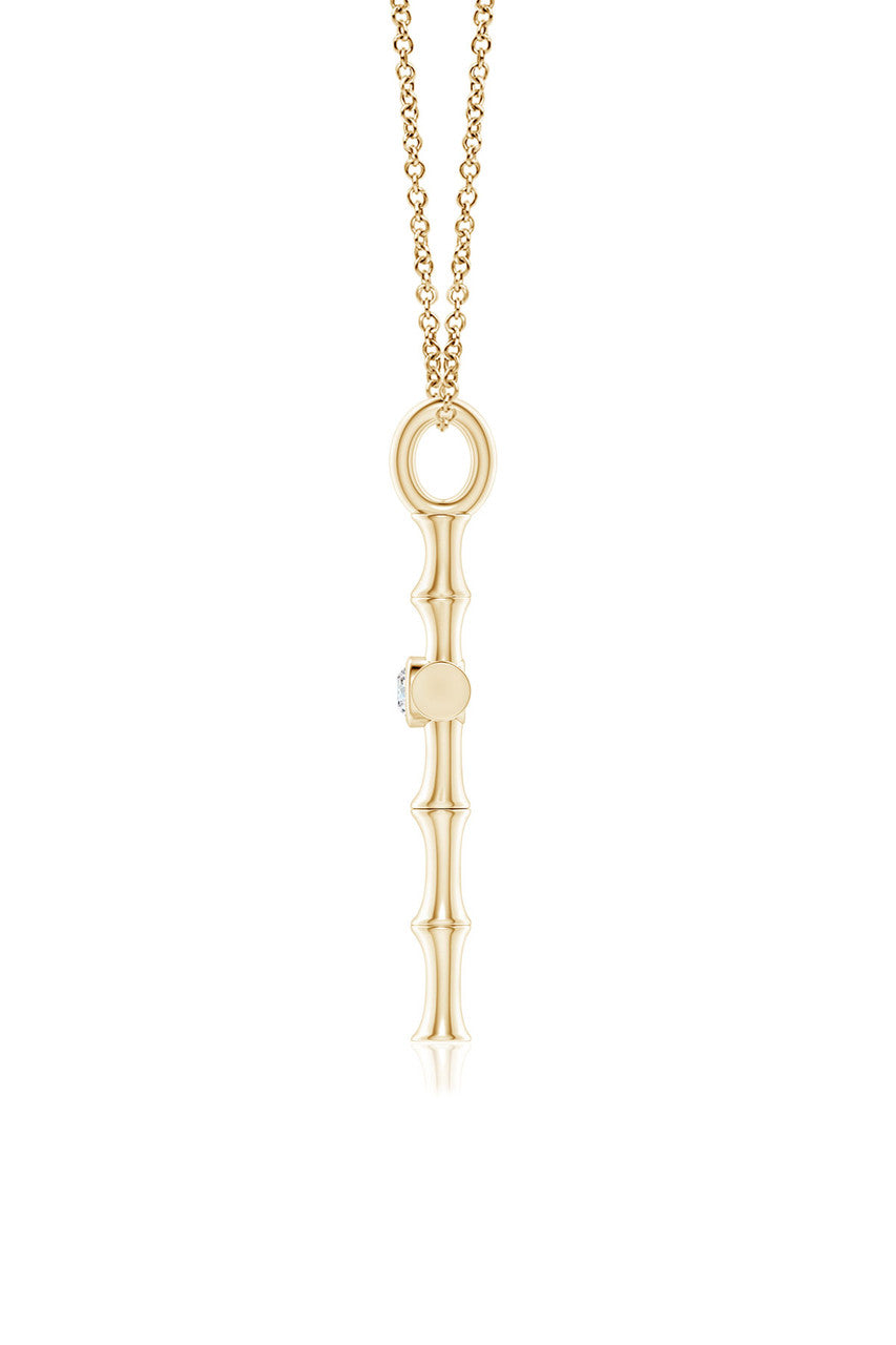 Buy Indochine Spirit 14k Bamboo Cross Diamond Pendant Necklace in 14K Yellow Gold Online 14K Yellow Gold Natori