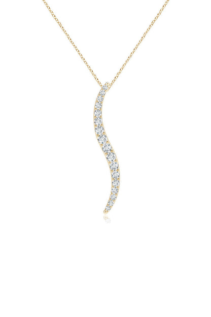 Buy Shangri-La Brushstroke 14k Gold and Diamond Large Pendant Necklace in 14K Yellow Gold Online 14K Yellow Gold Natori