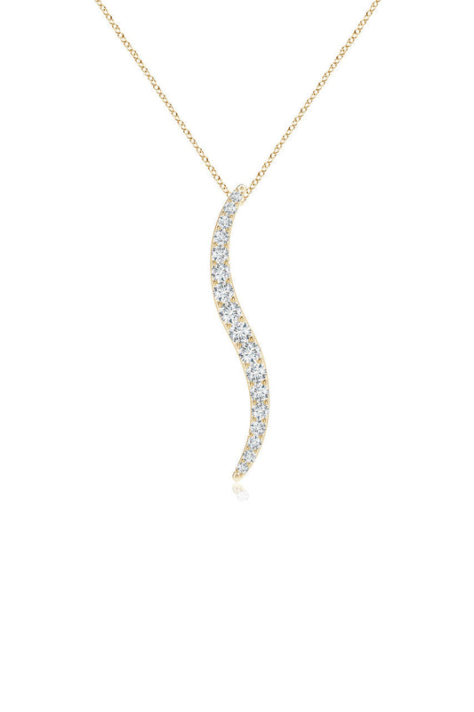 Buy Shangri-La Brushstroke 14k Gold and Diamond Large Pendant Necklace in 14K Yellow Gold Online 14K Yellow Gold Natori