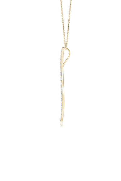 Buy Shangri-La Brushstroke 14k Gold and Diamond Large Pendant Necklace in 14K Yellow Gold Online 14K Yellow Gold Natori