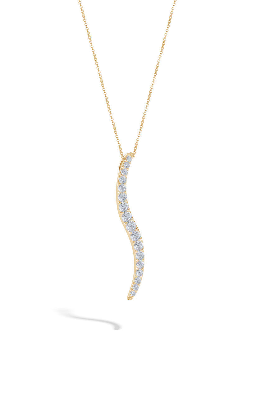 Buy Shangri-La Brushstroke 14k Gold and Diamond Large Pendant Necklace in 14K Yellow Gold Online 14K Yellow Gold Natori