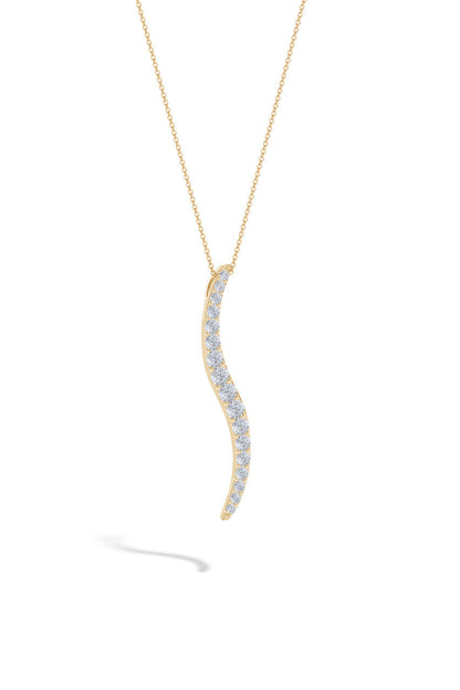 Buy Shangri-La Brushstroke 14k Gold and Diamond Large Pendant Necklace in 14K Yellow Gold Online 14K Yellow Gold Natori