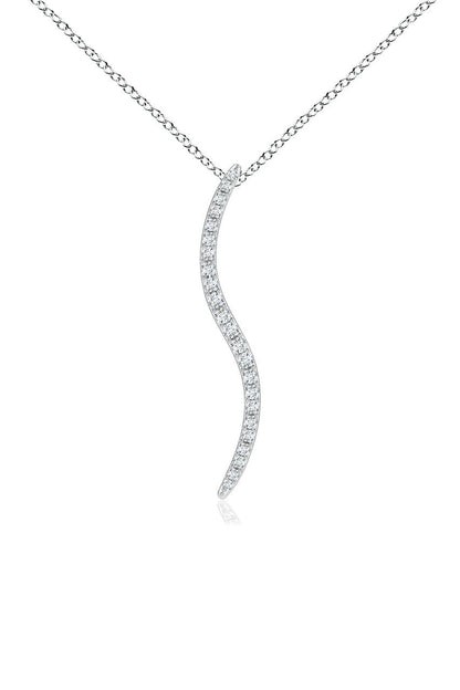 Buy Shangri-La Brushstroke 14k Gold and Diamond Medium Pendant Necklace in 14K White Gold Online 14K White Gold Natori