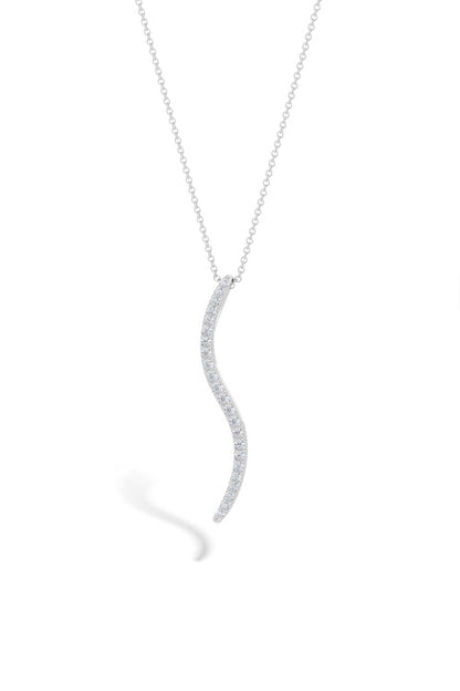 Buy Shangri-La Brushstroke 14k Gold and Diamond Medium Pendant Necklace in 14K White Gold Online 14K White Gold Natori