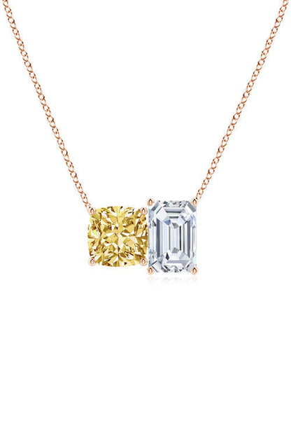 Buy Orient Express Lab-Grown 14K Gold with Yellow & White Diamond Two Stone Pendant Necklace in 14K Rose Gold Online 14K Rose Gold Natori