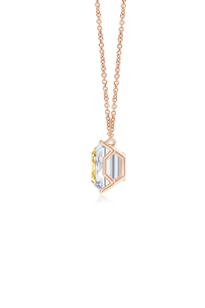 Buy Orient Express Lab-Grown 14K Gold with Yellow & White Diamond Two Stone Pendant Necklace in 14K Rose Gold Online 14K Rose Gold Natori