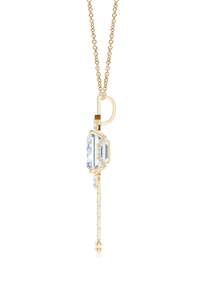 Buy Orient Express Lab-Grown 14K Gold Emerald Cut & Baguette Diamond Tassel Drop Pendant Necklace in 14K Yellow Gold Online 14K Yellow Gold Natori