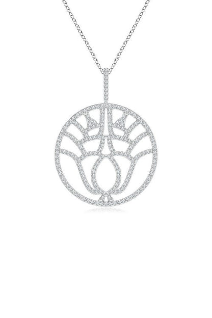 Buy Kamon 14k Open Diamond Pendant Necklace in 14K White Gold Online 14K White Gold Natori