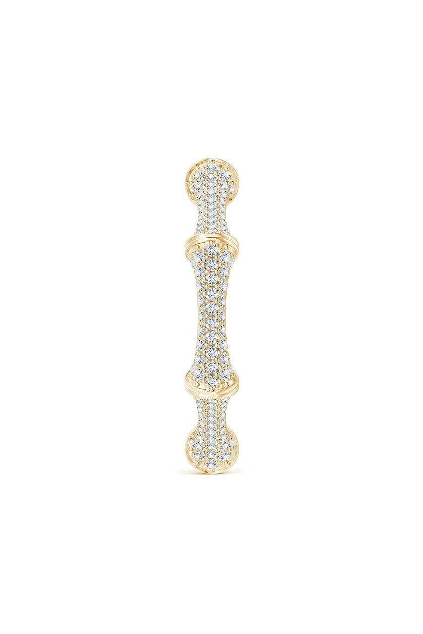 Buy Indochine 14k Diamond Pave Bamboo Eternity Ring in 14K Yellow Gold Online 14K Yellow Gold Natori