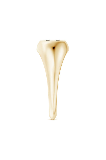Buy Shangri-La Yin-Yang 14K Gold with Black & White Diamond Signet Ring in 14K Yellow Gold Online 14K Yellow Gold Natori