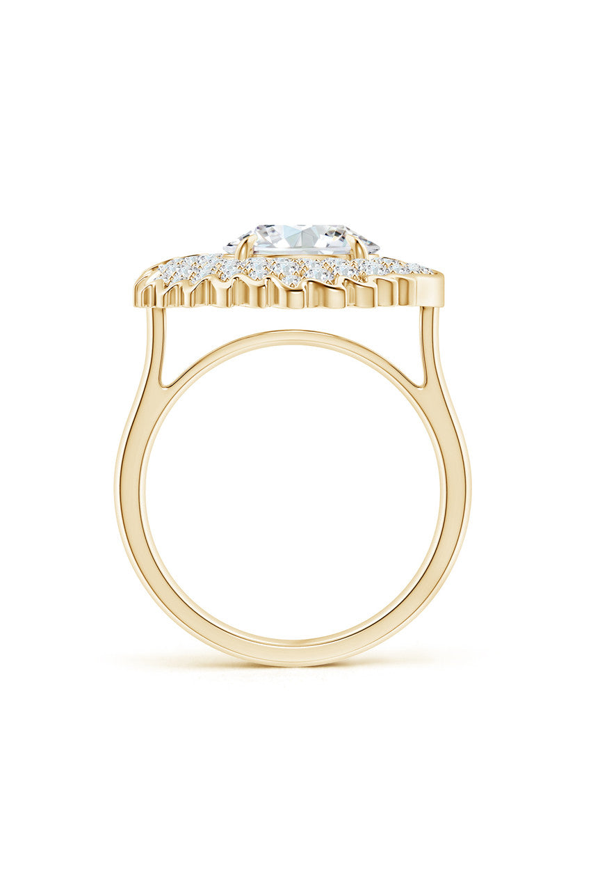 Buy Dragon Lab-Grown 14K Gold Round Diamond Ring in 14K Yellow Gold Online 14K Yellow Gold Natori