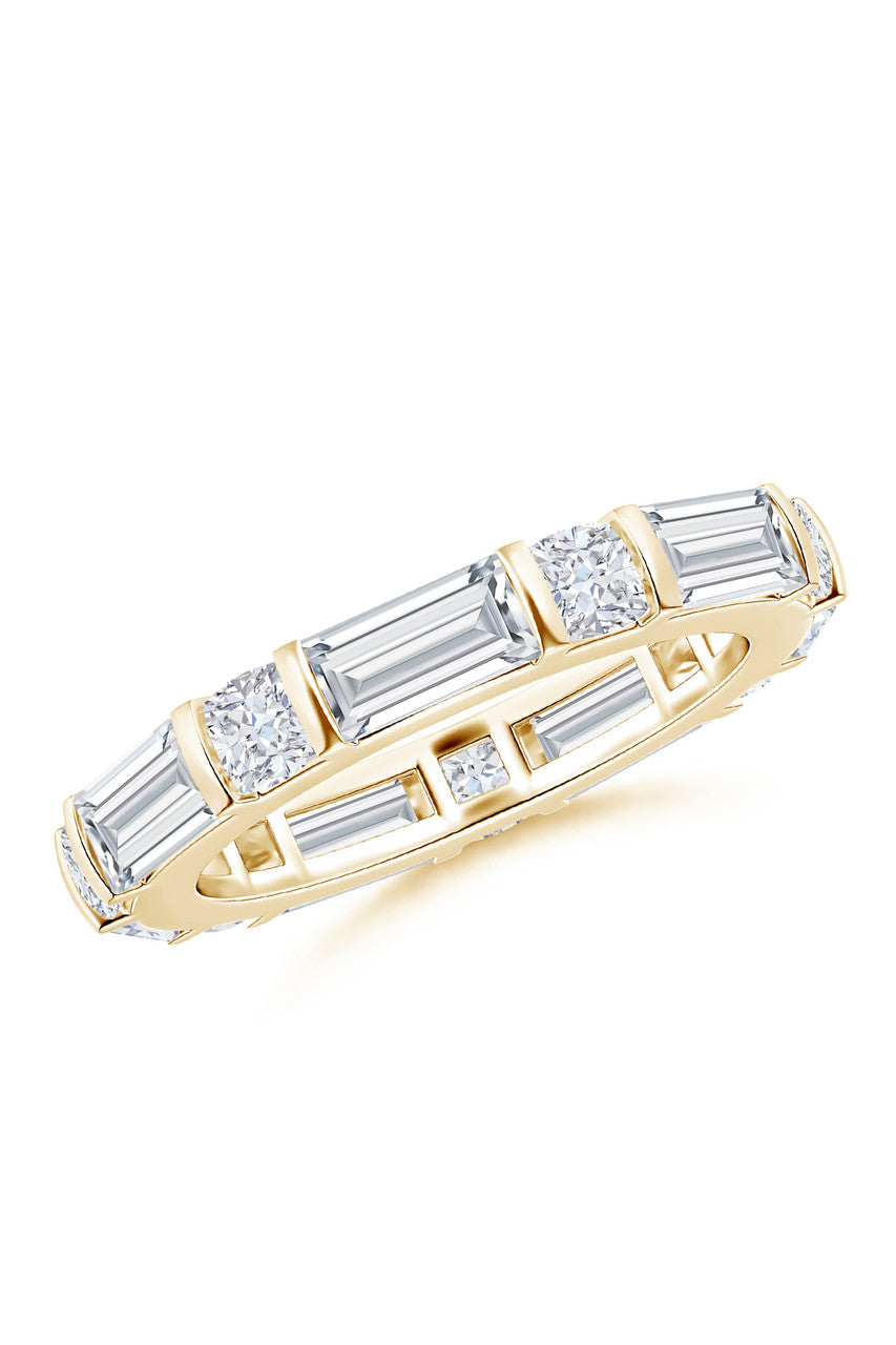 Buy Orient Express Lab-Grown 14K Gold Baguette & Cushion Diamond Eternity Band in 14K Yellow Gold Online 14K Yellow Gold Natori