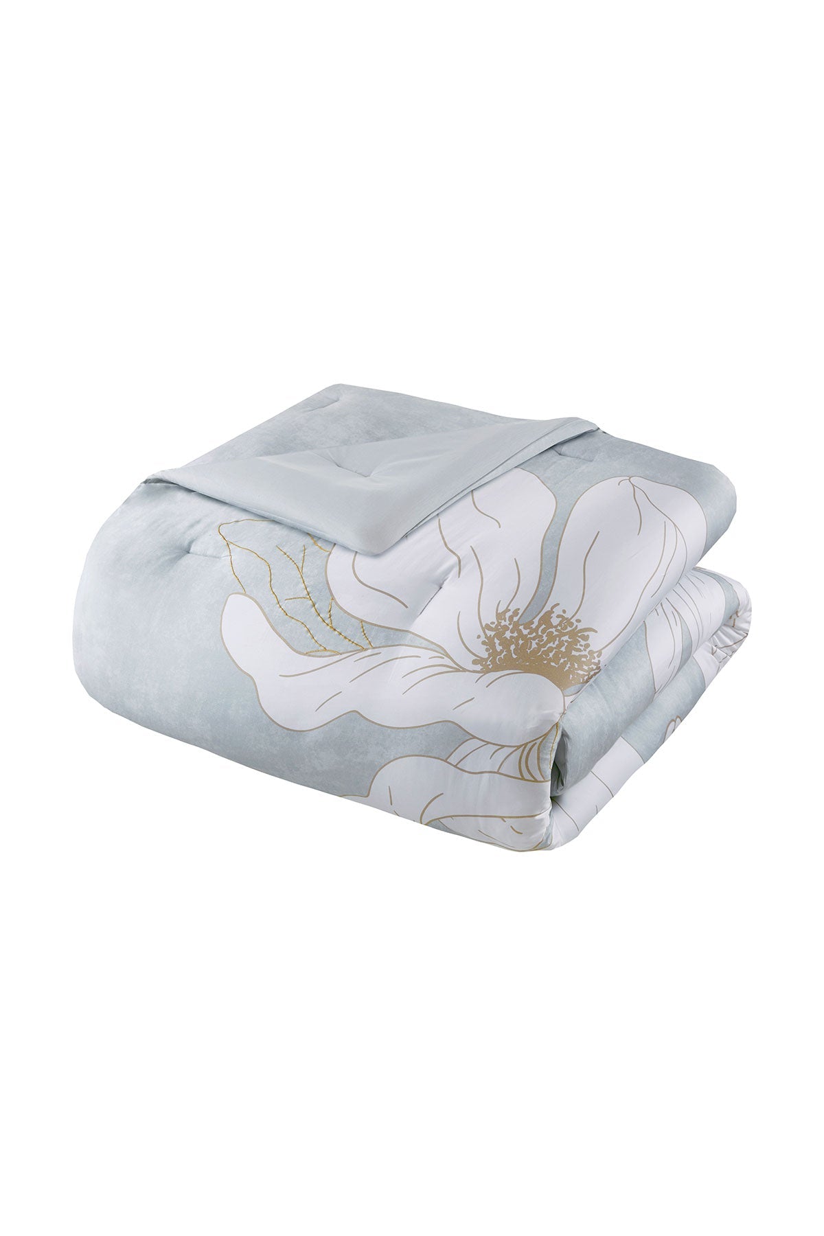 Dreamscape Embroidered 4 Piece Comforter Mini Set Dove Gray Natori