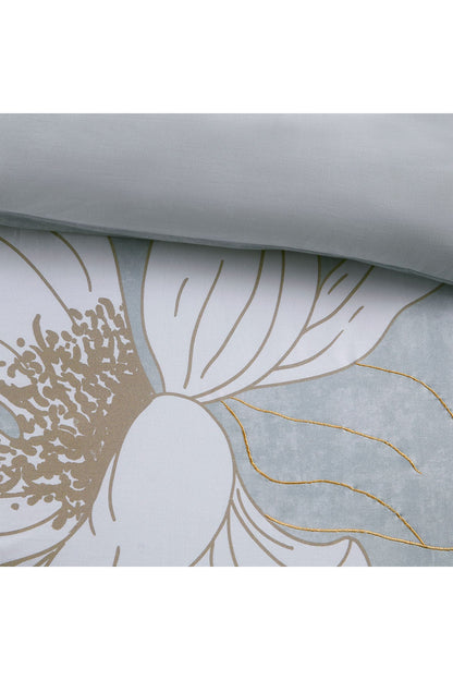 Dreamscape Embroidered 4 Piece Comforter Mini Set Dove Gray Natori