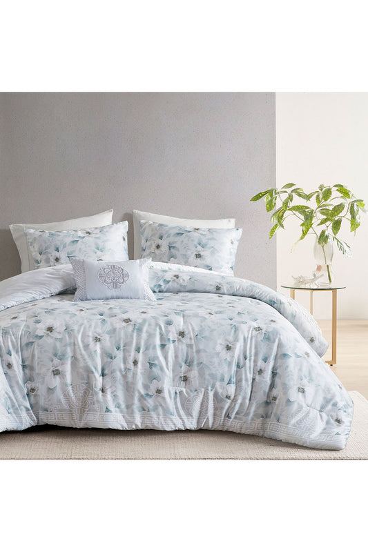 Eternal Blossom 4 Piece Comforter Mini Set Blue Natori