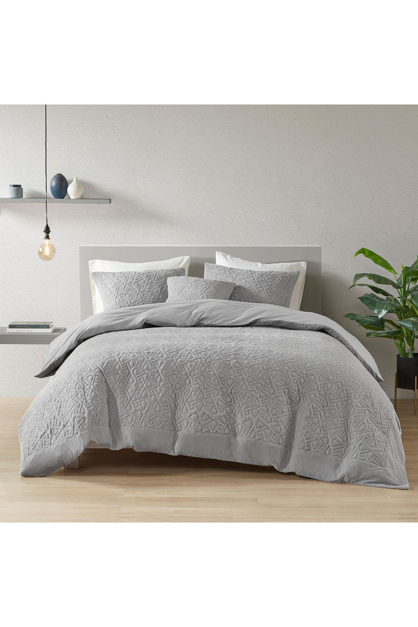 Buy Origami 3 Piece Grey Comforter Mini Set in Grey Online Grey Natori