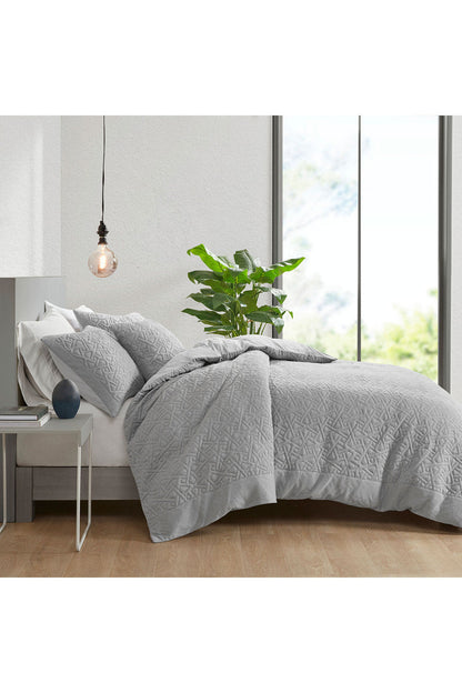 Buy Origami 3 Piece Grey Comforter Mini Set in Grey Online Grey Natori