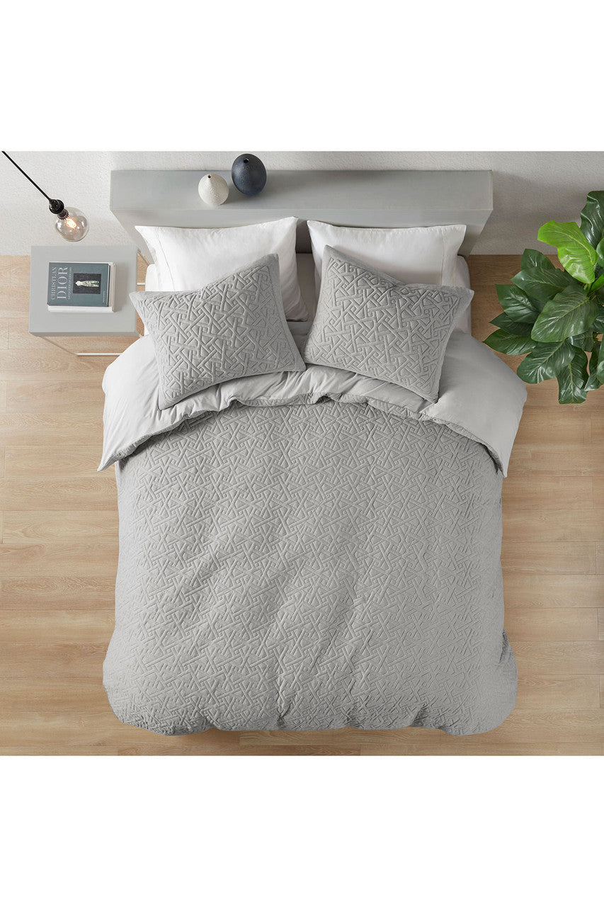 Buy Origami 3 Piece Grey Comforter Mini Set in Grey Online Grey Natori