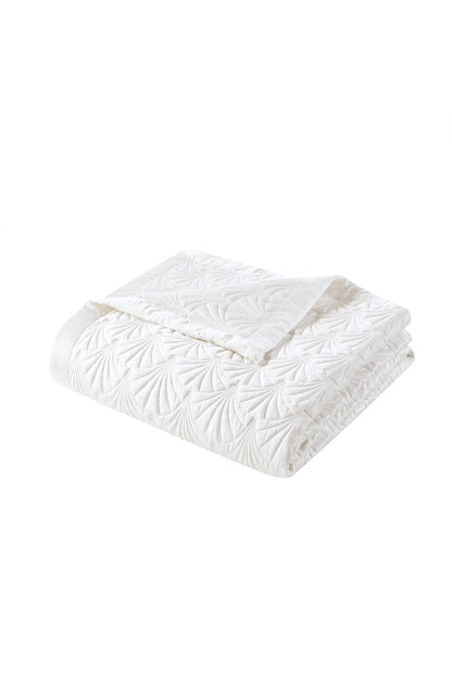 Jeju Embroidered 3 Piece Quilt Mini Set Ivory Natori