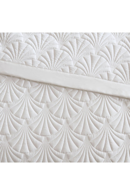 Jeju Embroidered 3 Piece Quilt Mini Set Ivory Natori